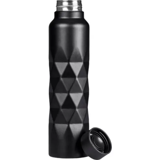 Alex Varga Enigma Stainless Steel Water Bottle Black Open